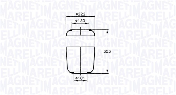 Burduf, suspensie pneumatica 030607020020 MAGNETI MARELLI