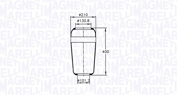 Burduf, suspensie pneumatica 030607020021 MAGNETI MARELLI