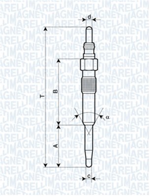 Bujie incandescenta 060900120606 MAGNETI MARELLI