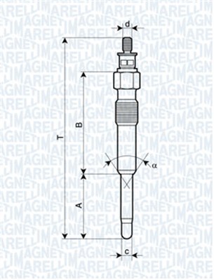 Bujie incandescenta 060900170606 MAGNETI MARELLI