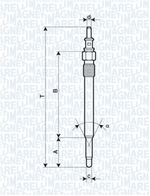 Bujie incandescenta 060900340606 MAGNETI MARELLI