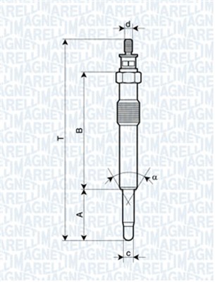 Bujie incandescenta 060900040606 MAGNETI MARELLI