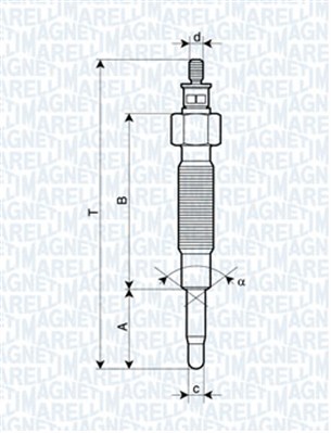 Bujie incandescenta 062900019304 MAGNETI MARELLI