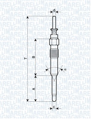 Bujie incandescenta 060900420606 MAGNETI MARELLI