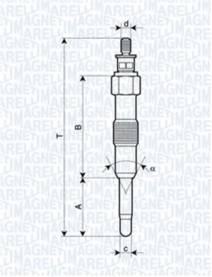 Bujie incandescenta 062581201304 MAGNETI MARELLI