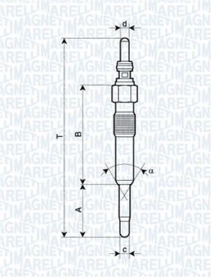Bujie incandescenta 060900020606 MAGNETI MARELLI
