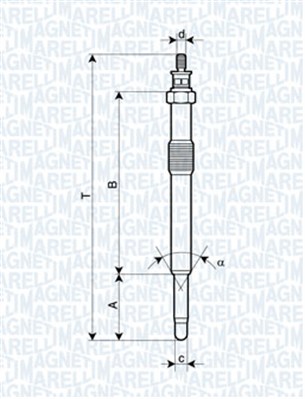 Bujie incandescenta 060900220606 MAGNETI MARELLI