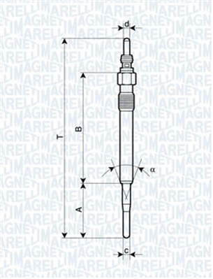 Bujie incandescenta 060900800606 MAGNETI MARELLI