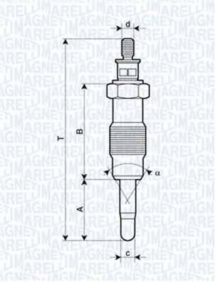 Bujie incandescenta 062582804304 MAGNETI MARELLI