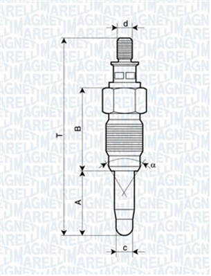Bujie incandescenta 060900030606 MAGNETI MARELLI