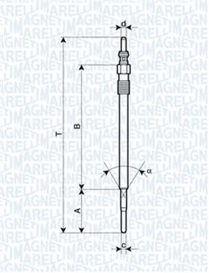 Bujie incandescenta 062900070304 MAGNETI MARELLI