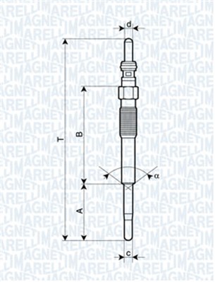 Bujie incandescenta 062900080304 MAGNETI MARELLI