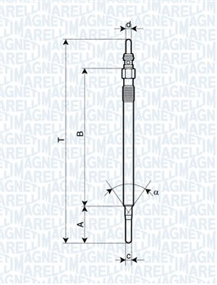Bujie incandescenta 060900570606 MAGNETI MARELLI