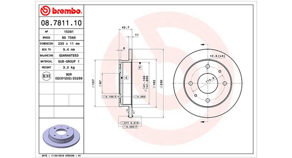 Disc frana 360406026900 MAGNETI MARELLI