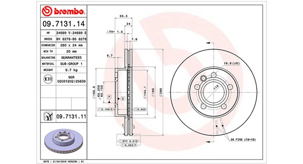 Disc frana 360406050200 MAGNETI MARELLI