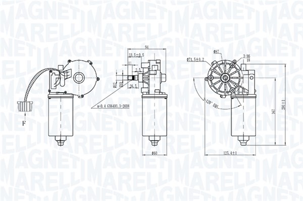 Motor stergator 064373100010 MAGNETI MARELLI
