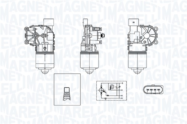 Motor stergator 064376090010 MAGNETI MARELLI