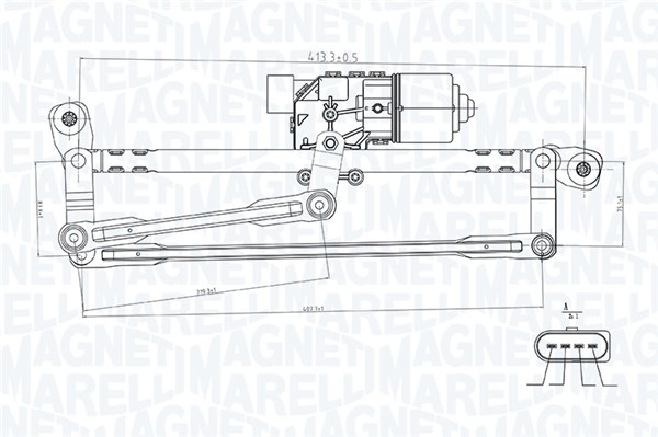 Sistem stergator parbriz 064351737010 MAGNETI MARELLI