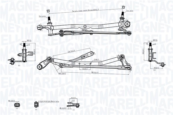 Legaturi stergator parbriz 085570736010 MAGNETI MARELLI