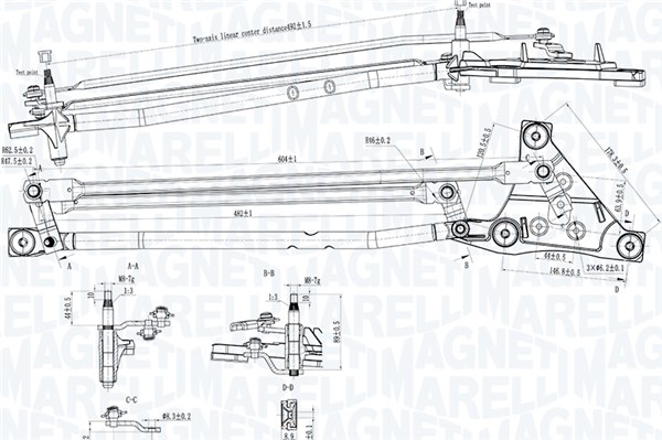 Legaturi stergator parbriz 085570738010 MAGNETI MARELLI