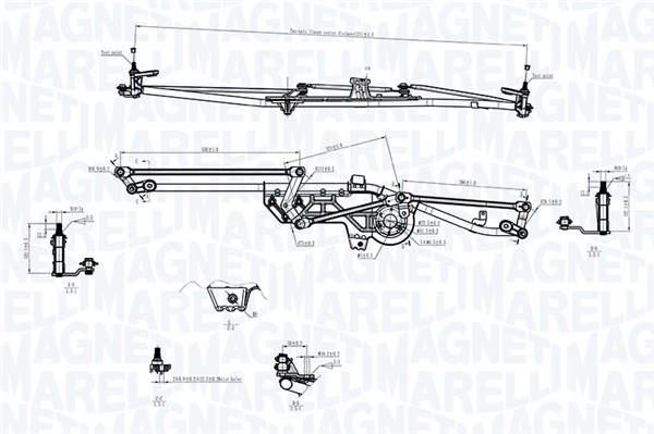 Legaturi stergator parbriz 085570752010 MAGNETI MARELLI