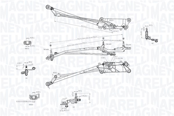 Legaturi stergator parbriz 085570758010 MAGNETI MARELLI