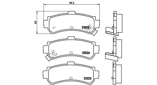 set placute frana,frana disc 363700456035 MAGNETI MARELLI