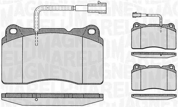 set placute frana,frana disc 363916060113 MAGNETI MARELLI