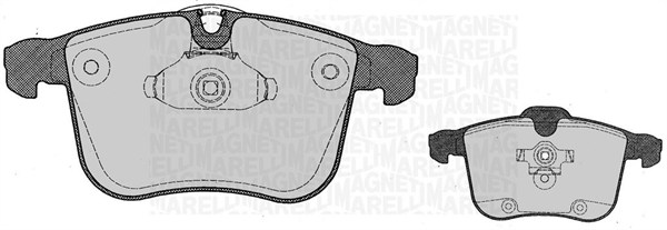 set placute frana,frana disc 363916060612 MAGNETI MARELLI