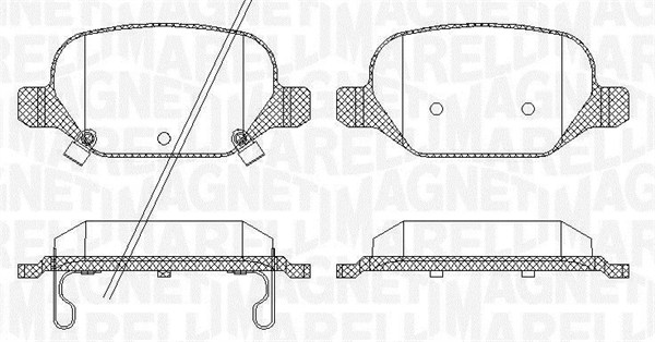 set placute frana,frana disc 363916060689 MAGNETI MARELLI