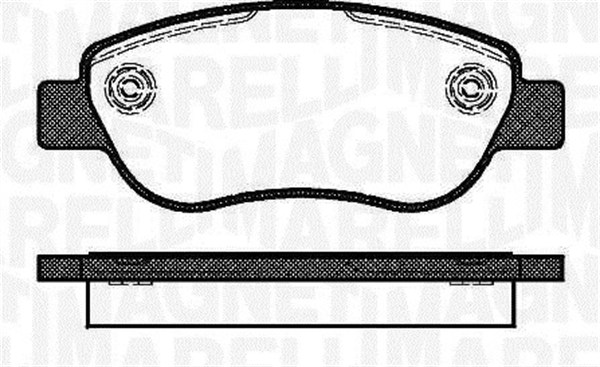 set placute frana,frana disc 363916060693 MAGNETI MARELLI
