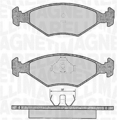 set placute frana,frana disc 363916060807 MAGNETI MARELLI