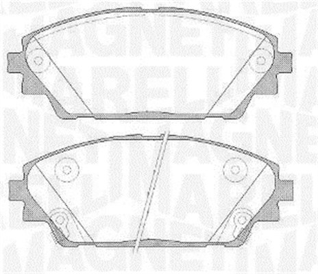 set placute frana,frana disc 363916060808 MAGNETI MARELLI