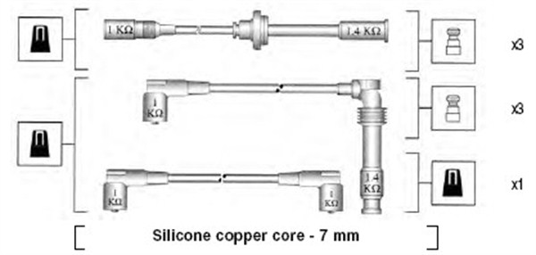 Set cablaj aprinder 941045390524 MAGNETI MARELLI