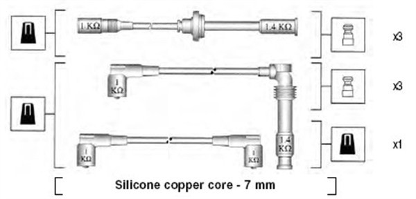 Set cablaj aprinder 941045400525 MAGNETI MARELLI
