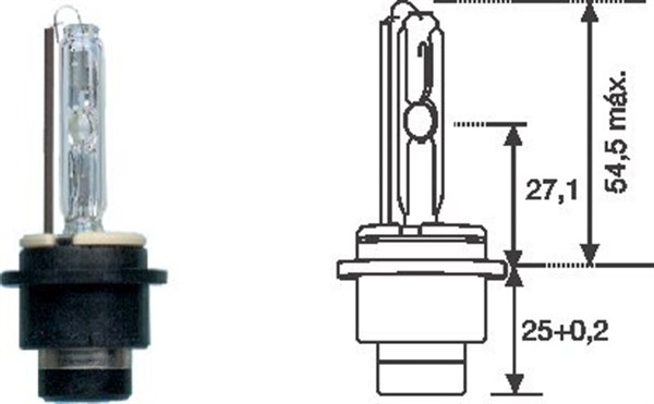 Bec, far faza lunga 002541100000 MAGNETI MARELLI