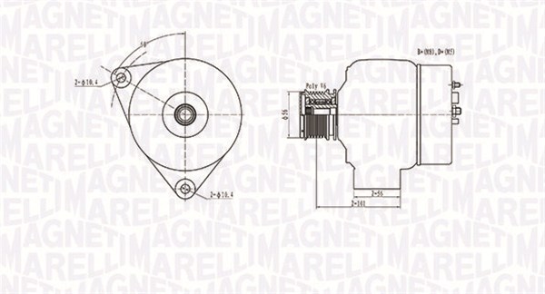 Generator / Alternator 063731209010 MAGNETI MARELLI