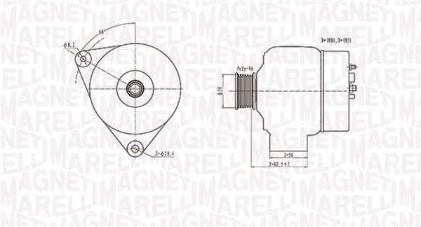Generator / Alternator 063731301010 MAGNETI MARELLI