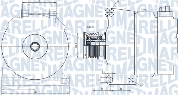 Generator / alternator 063731390010 MAGNETI MARELLI