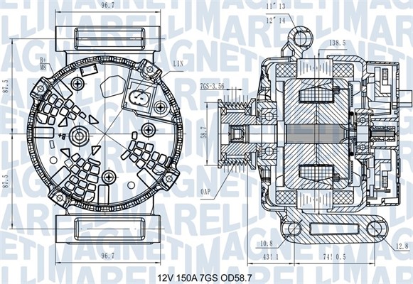 Generator / alternator 063731557610 MAGNETI MARELLI