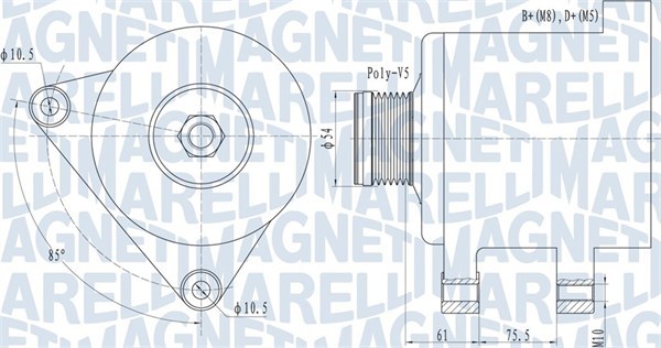 Generator / alternator 063731559010 MAGNETI MARELLI