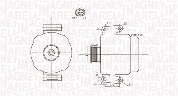 Generator / alternator 063731592010 MAGNETI MARELLI