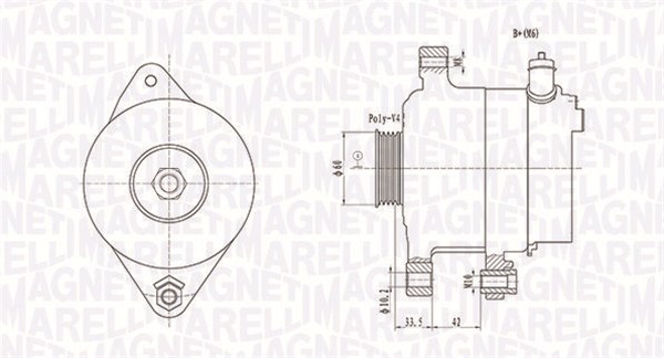 Generator / Alternator 063731595010 MAGNETI MARELLI