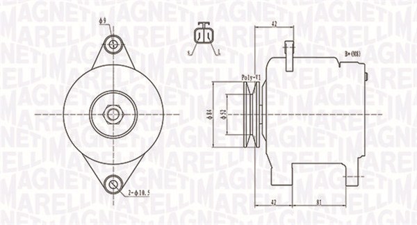 Generator / Alternator 063731615010 MAGNETI MARELLI