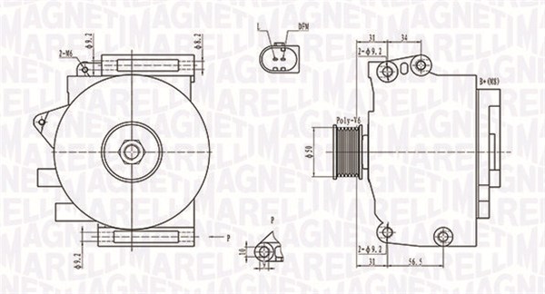 Generator / Alternator 063731701010 MAGNETI MARELLI