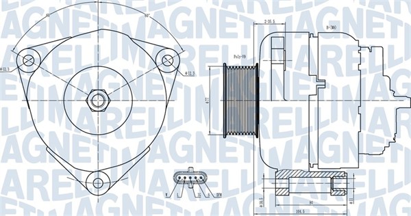 Generator / Alternator 063731739010 MAGNETI MARELLI