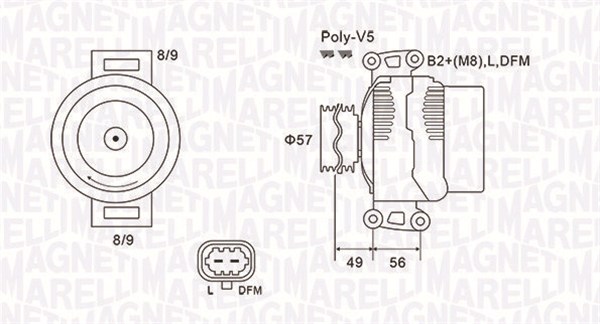 Generator / alternator 063731740010 MAGNETI MARELLI