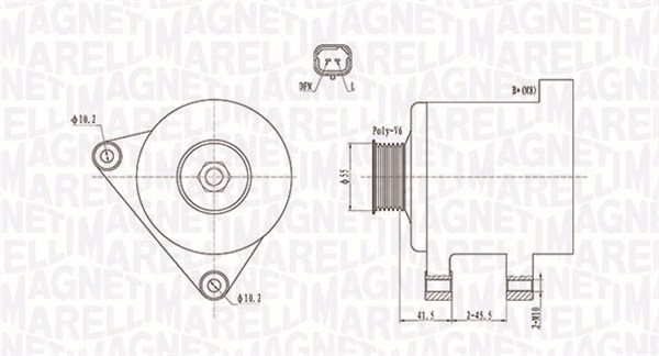 Generator / Alternator 063731741010 MAGNETI MARELLI