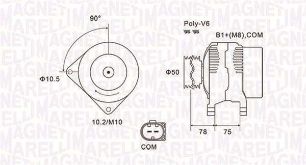 Generator / alternator 063731825010 MAGNETI MARELLI