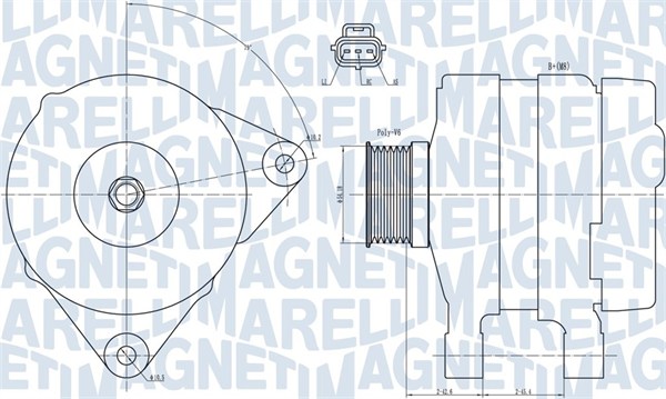 Generator / Alternator 063731834010 MAGNETI MARELLI